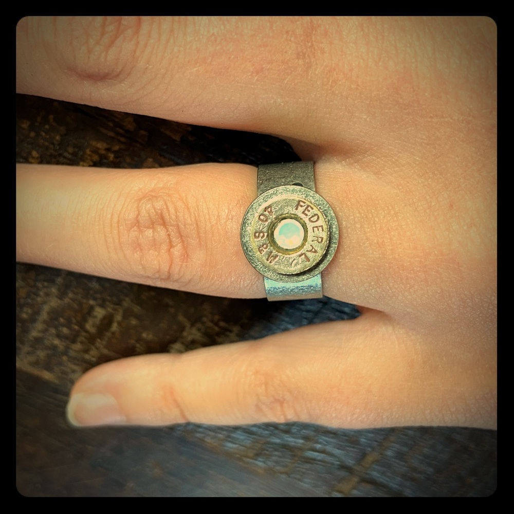Handmade bullet ring